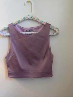 ZAC Zac Posen Mauve Lilac Ribbed Crop Top